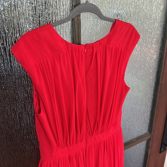 Badgley Mischka To Love Again Dress Long Formal Gown Size 10 Red - Picture 11 of 12